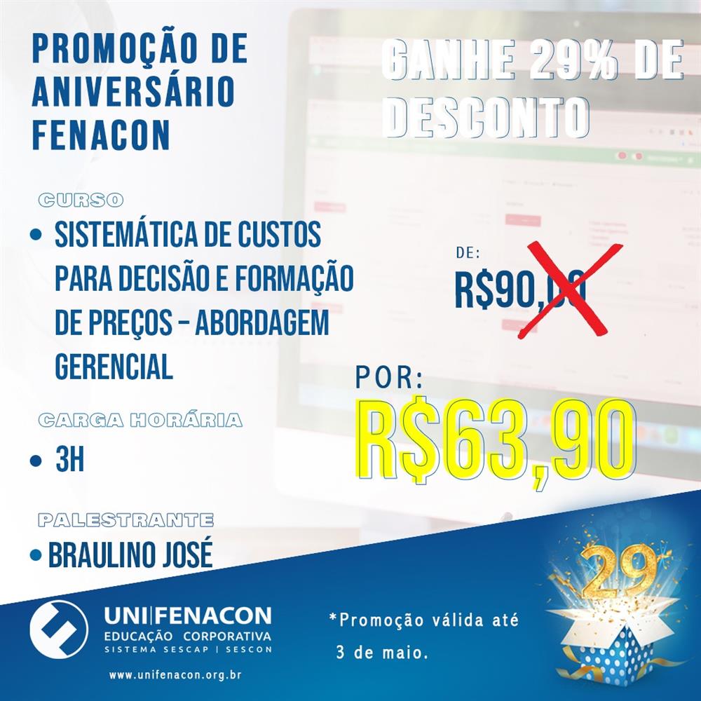 EAD - 3 Pontos - Sistemática de Custos para Decisão e Formação de Preços - Abordagem Gerencial